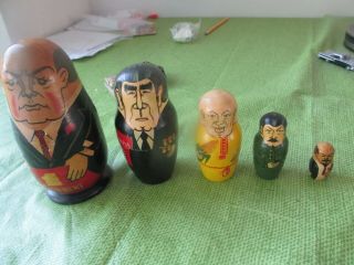 Own A Piece Of The Cold War Russian Nesting Dolls Key Leaders Of Russia And Ussr