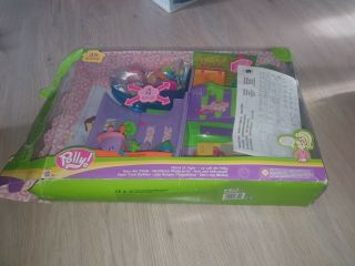 Polly Pocket Bundle Quik Clik House Of Style,  Pool Party & Movie Time No Dolls