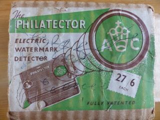 The Philatector Electric Watermark Detector (stamps) Box