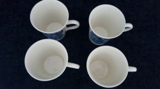 Set of 4 Staffordshire Liberty Blue Monticello 8 ounce Mugs - IMMACULATE 2
