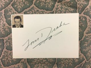 Tom Drake - Meet Me In St.  Louis - Courage Of Lassie - The Sandpiper - Autograph