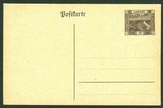 Germany Saar Saargebiet 1920 Michel P8 Postal Stationery