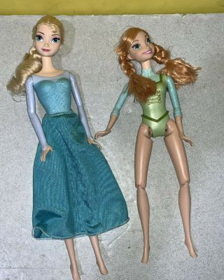 Mattel Barbie Disney Frozen Princess Pair Elsa & Anna Dolls (loose Jointed)