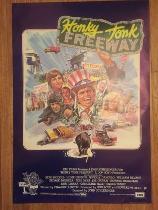 Honky Tonk Freeway 1981 British Uk Film Poster Beau Bridges