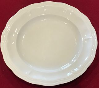 Pillivuyt France Depuis 1818 Porcelaine 11 3/8” White Scalloped Dinner Plate Euc