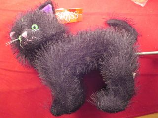 Russ Berrie Plush Scratches Black Halloween Cat Friendly Frites Kitty
