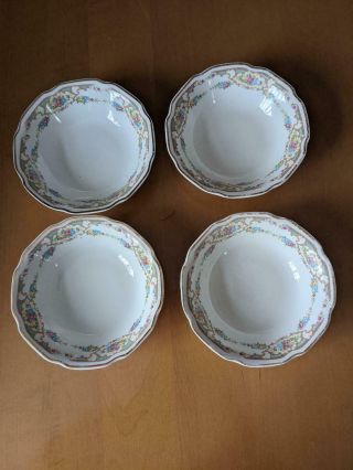 Four Vintage Mount Clemens Pottery Milldred 6 " Coupe Soup / Cereal Bowl