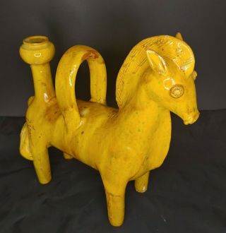 Mid Centy Aldo Londi Bittosi Italian Art Pottery Horse Candle Holders - Estate