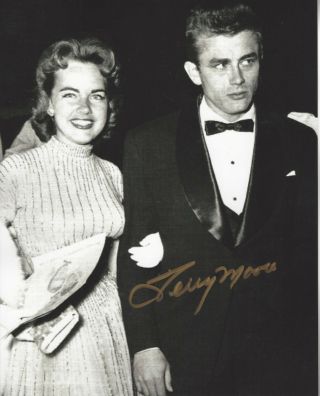 Actress Terry Moore Autographed 8x10 B/w Photo With James Dean Bonus Photo