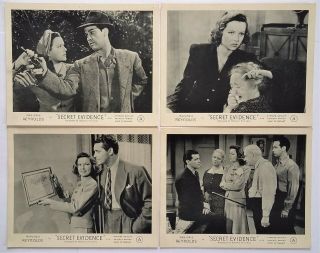 Secret Evidence [1941] Renown Pictures Lobby Cards Marjorie Reynolds