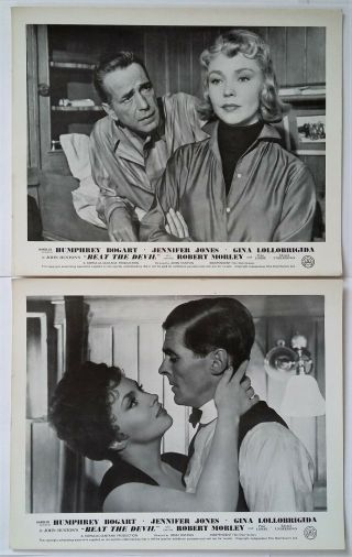 Beat The Devil [1953] Lobby Cards Humphrey Bogart,  Robert Morley,  Jennifer Jones