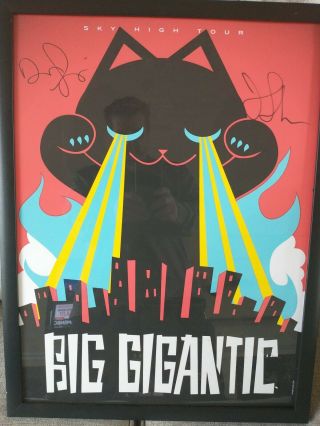 Big Gigantic Signed Autograph Concert Tour Poster - Sky High Tour,  Rare