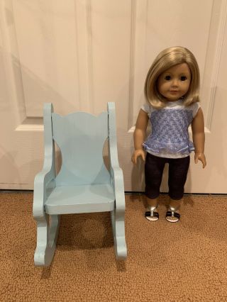 American Girl Doll Sized Wooden Rocking Chair | 18 Inch Doll Furniture
