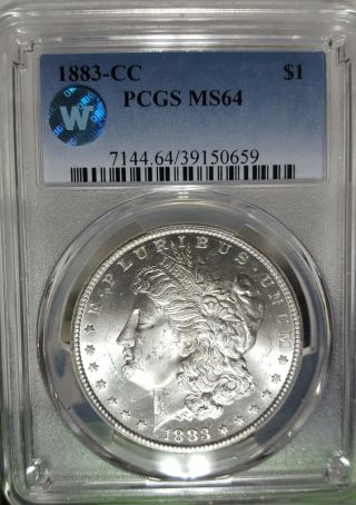 1883 Cc Pcgs Ms - 64 Silver Morgan Dollar - Sharp Coin