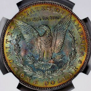 1879 - O Morgan Silver Dollar - Ngc Ms62 - Superbly Toned Coin With Rev.  Bullseye