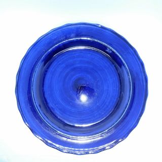 Home And Garden Party Welcome Home Indigo Cobalt Blue 11 " Stoneware Plate