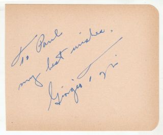 Giorgio Tozzi Cut Signature Autograph Opera Singer Metropolitan Opera Rare