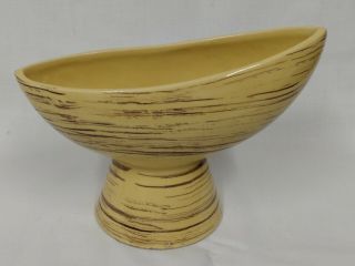 Mccoy Harmony Yellow Brown Modernistic Mid Century Art Pottery 8 " Planter Vase