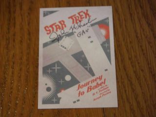 John Wheeler Autographed Star Trek Card Hand Signed Gav