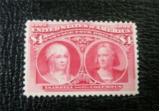 Nystamps Us Stamp 244 Og H $2100 F5x1548