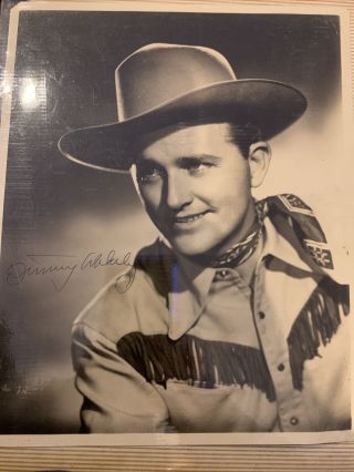 Jimmy Wakely Autographed 8x10 Singing Cowboy Lucky 1946 Photo Western Movies