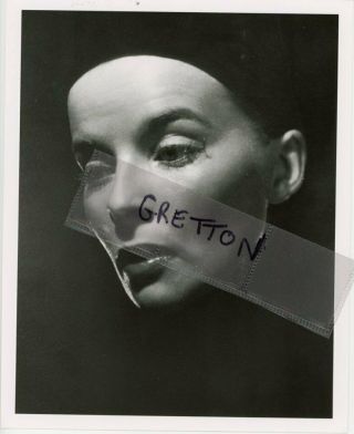 Gorgeous Katherine Hepburn Studio Portrait Rare Bw Print