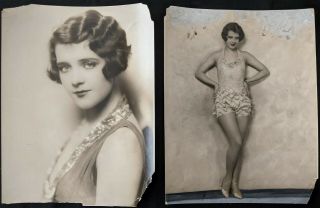 1928 Ziegfeld Follies Dancer Ruby Keeler Wife Al Jolson Oversized Dbw Photos (2)