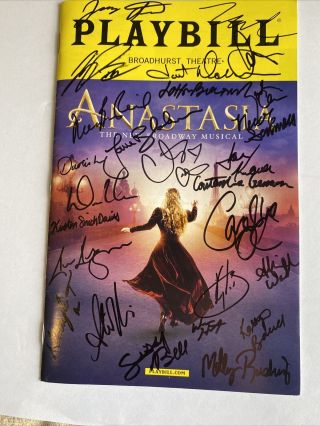 Anastasia Opening Night Playbill Signed By Cast