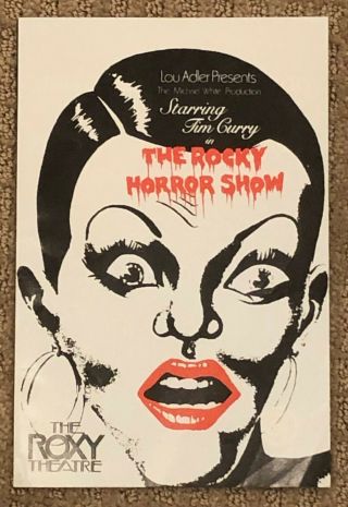 Rare The Rocky Horror Show Roxy Program With Tim Curry & Time Warp Handout