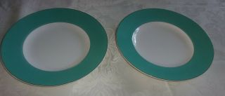 Kate Spade By Lenox Rutherford Circle Turquoise 9 1/2 " Plates Set Of 2