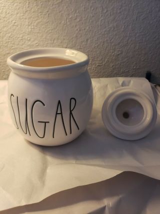 Rae Dunn By Magenta “sugar " Ceramic Jar Canister Ivory & Black