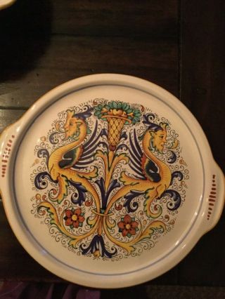 Deruta Italy Raffaellesco 11 Inch Serving Dish Bowl Platter Tray Majolica