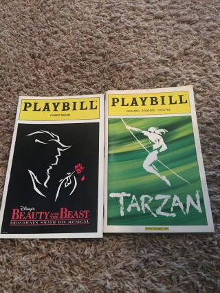 Beauty And The Beast Tour/tarzan Broadway Playbills