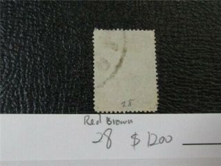 nystamps US Stamp 28 $1200 Red Brown F5x1402 2