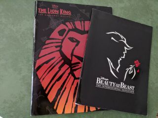 Lion King And Beauty & The Beast Broadway Musical Souvenir Programs