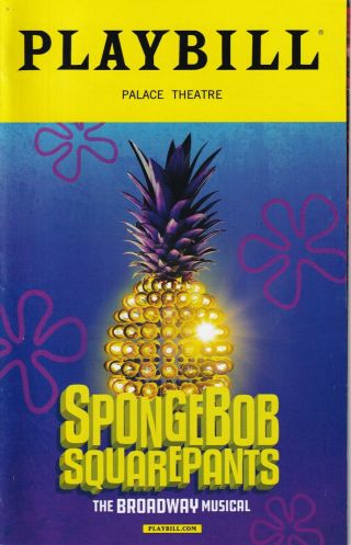 Freeshipping Spongebob Squarepants The Musical Broadway Playbill 2017