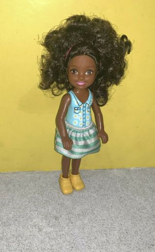 6 " Mattel Barbie Chelsea Club 2016 Doll African American Aa Girl