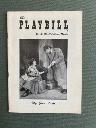 Playbill My Fair Lady Jan 1957 Mark Hellinger Theatre Rex Harrison Julie Andrews