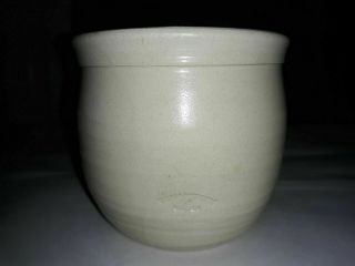 Williamsburg Pottery Salt Glazed Stoneware Small Crock Cobalt 3