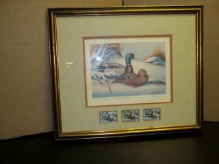 1974 Artist Proof First Of State Maryland Duck Stamp Print.