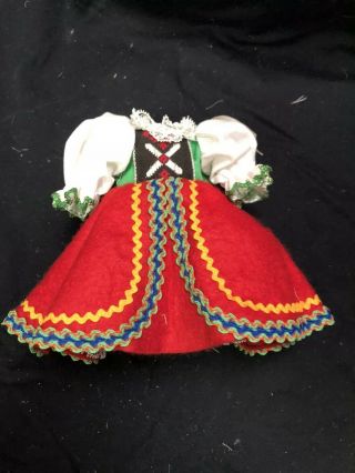 Madame Alexander Czechoslovakia 564 Girl Doll Clothing Red White Dress & Box