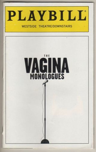 " The Vagina Monologues " Playbill 2000 Alanis Morissette & Andrea Martin
