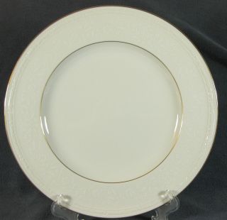 Noritake Whitecliff 4083 Dinner Plate 10 3/4 " White Scapes
