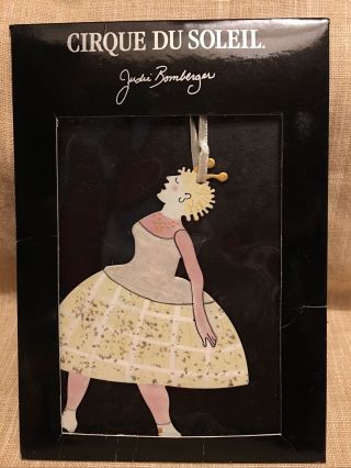 Judie Bomberger Cirque Du Soleil Hand Painted Metal Ornament.  (a)