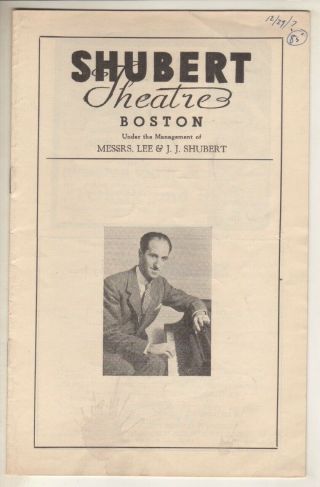 George Gershwin " Porgy And Bess " Playbill 1941 Tryout Boston Todd Duncan