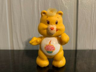 1983 Vintage Kenner Care Bears - Birthday Bear 3.  25 " Posable Figure Cupcake