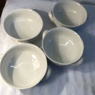 Set Of 4 Villeroy & Boch Manoir (vitroporcelain) Cream Soup Bowls 2 Handled