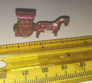 Vintage Doll House Size Cracker Jack Pot Metal Us Mail Horse Cart Toy Prize