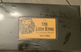 Walt Disney The Lion King The Broadway Musical Promotional Sales Vhs Video