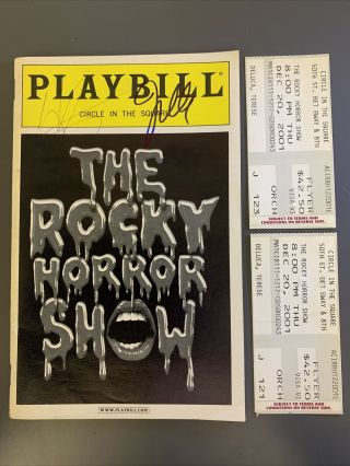 Signed Broadway Rocky Horror Show December 2001 Playbill Stage Door Autographs